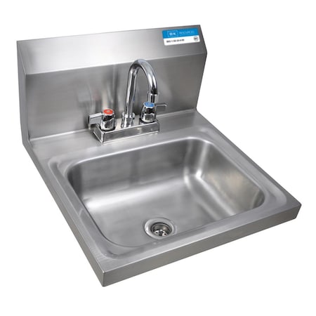 Bk Resources Hand Sink Stainless Steel Faucet 2Holes 1-7/8"DR 13-3/4"Wx10"Dx5" BKHS-D-1410-P-G